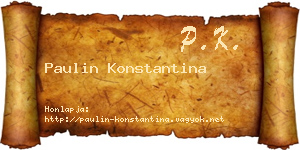 Paulin Konstantina névjegykártya